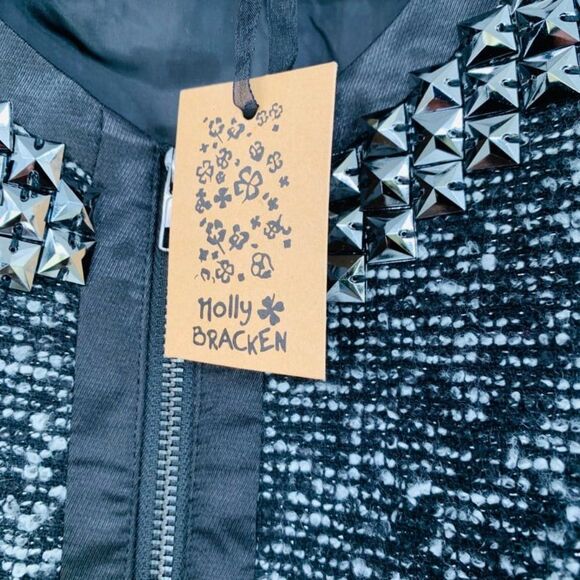 New Molly Bracken Woven Jacket Black Sz M Medium - Picture 5 of 6